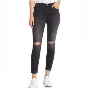 Current/Elliot Stiletto Distressed Skinny Jean 2 Year Destroy Stretch Black